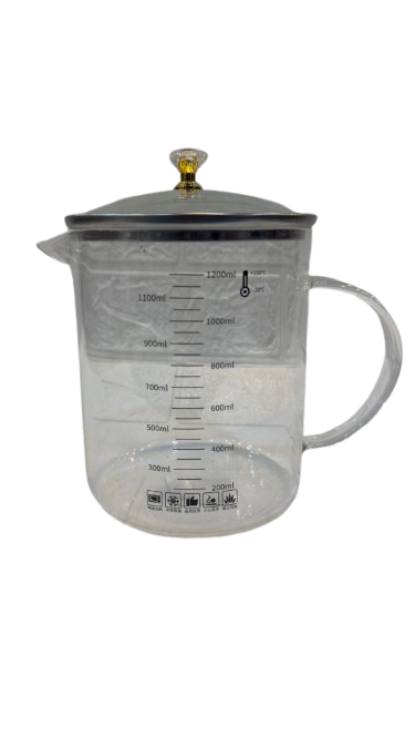 Glass Measuring Jug with Lid – Heat Resistant Kitchen Measuring Cup