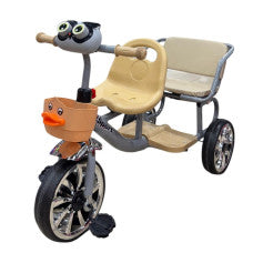 دراجة ثلاثية العجلات مع كرسيين للأطفال