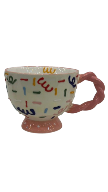 Color Sprinkle Ceramic Mug – Cute Confetti Design Coffee Cup