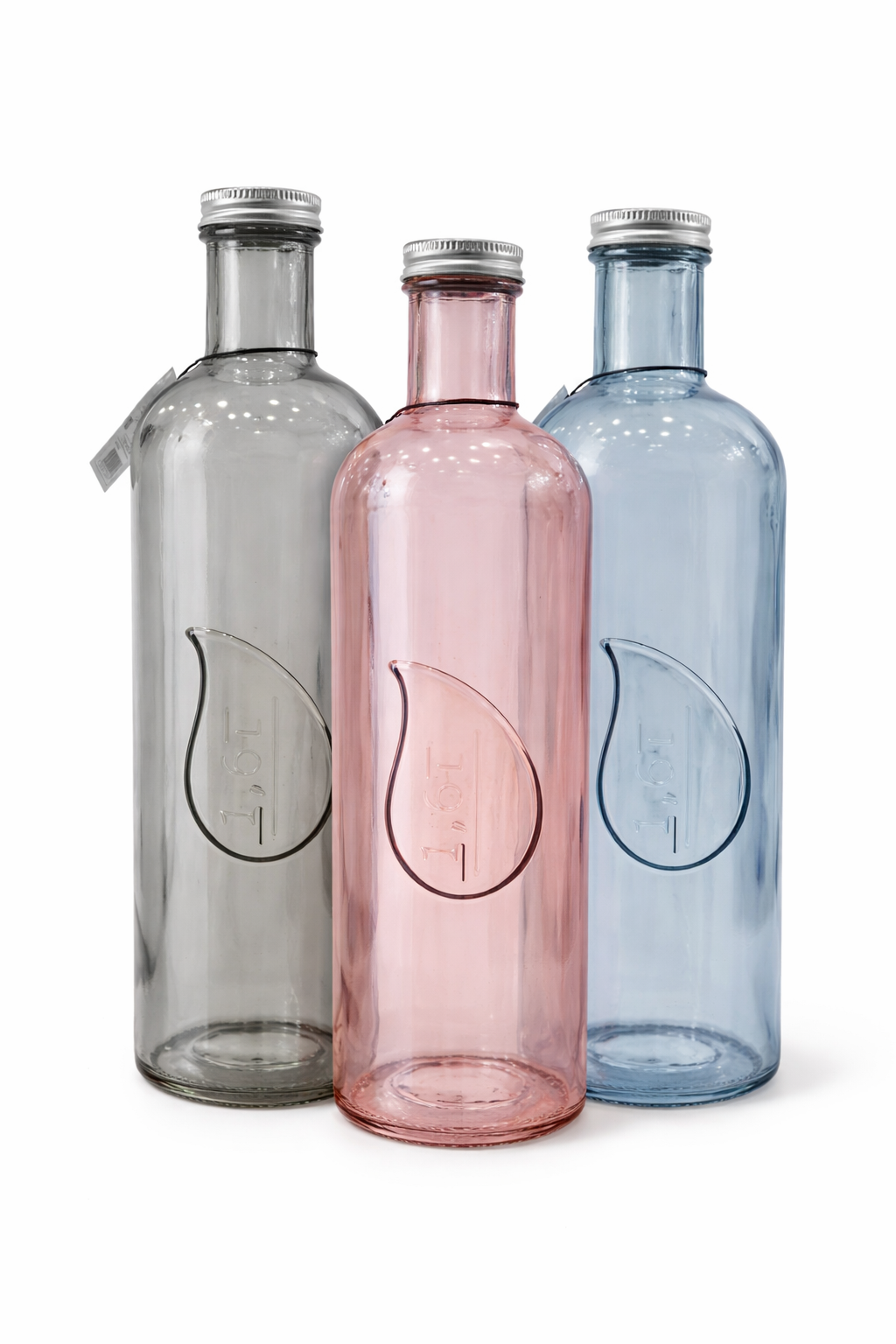 زجاجة زجاج ملونة بغطاء معدني – سعة 1.6 لتر