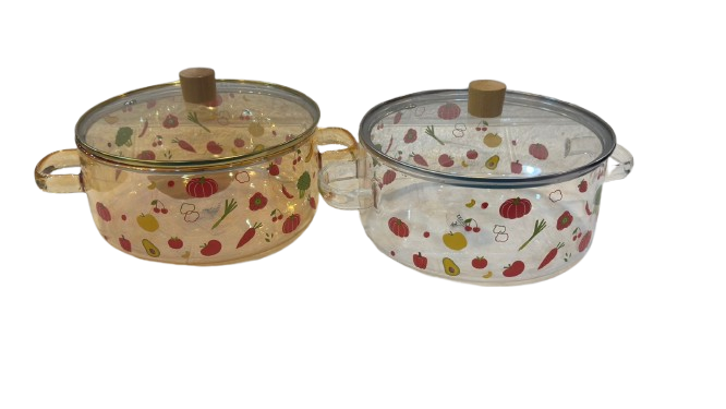 Heat Resistant Glass Casserole Pot with Lid – Oven Safe Pyrex Cooking Pot