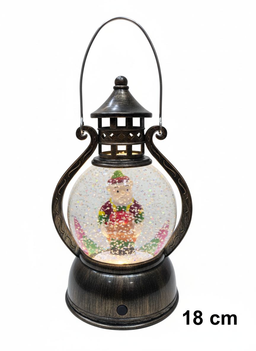 فانوس "فنانيس" المضيء - جليتر سحري وتصميم معتق (18 سم)