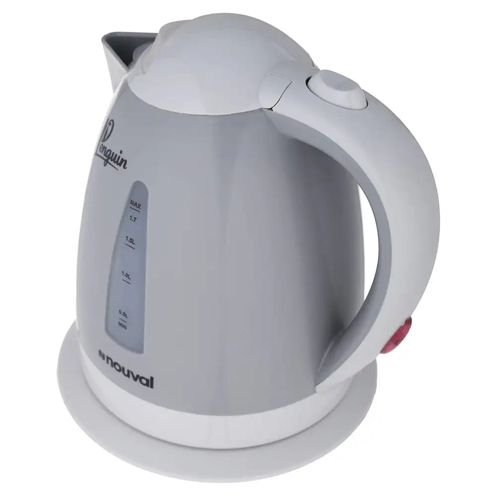 غلاية كهربائية بنجوين نوفال، 2000 وات، 1.7 لتر - رمادي ابيض