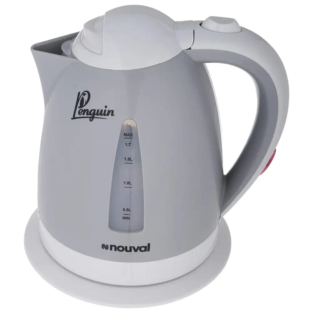 غلاية كهربائية بنجوين نوفال، 2000 وات، 1.7 لتر - رمادي ابيض