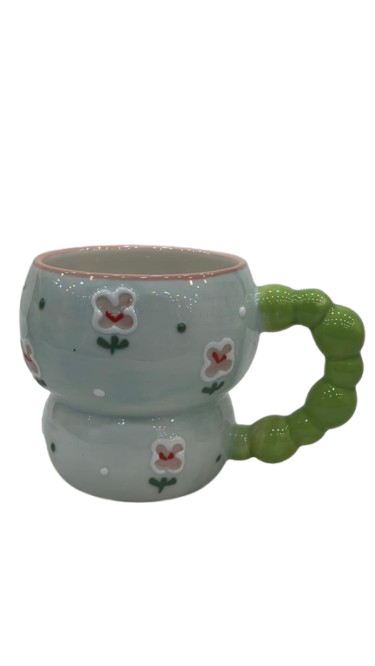 Pastel Blossom Ceramic Mug – Cute Floral Aesthetic Coffee Cup