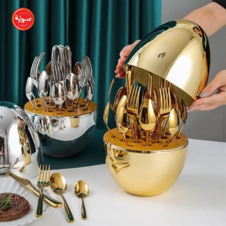 طقم معالق مع ستاند مستورد