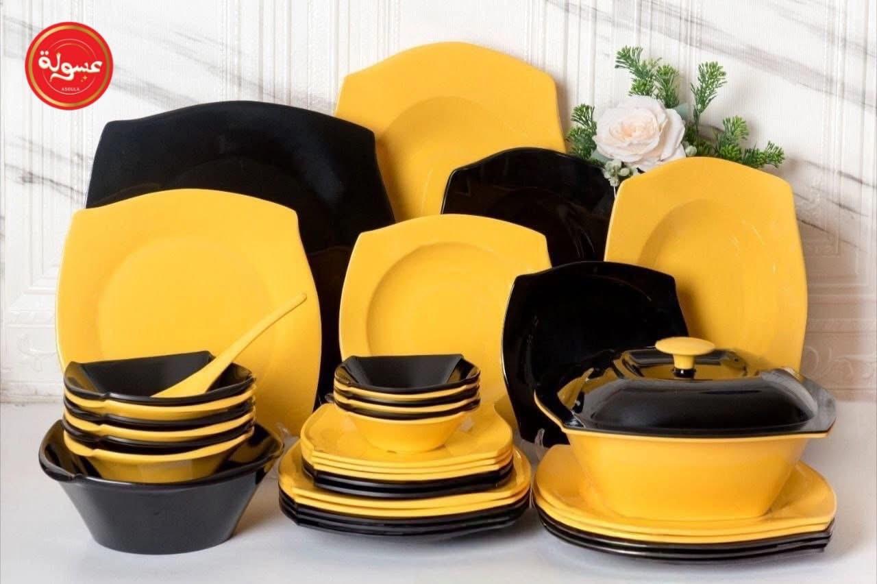 طقم ادوات مائدة من الميلامين من 38 قطعة