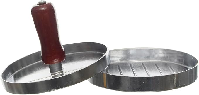 مكبس برجر، مكبس لحوم من فولاذ مقاوم للصدأ بلون فضي