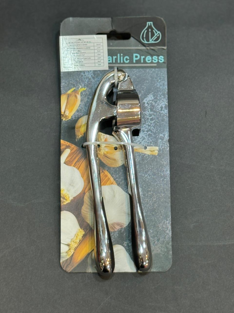 هراسة ثوم قوية بضغط سلس – أداة مطبخ احترافية لهرس الثوم بسرعة وسهولة، مصنوعة من الفولاذ المقاوم للصدأ بمتانة تدوم طويلاً