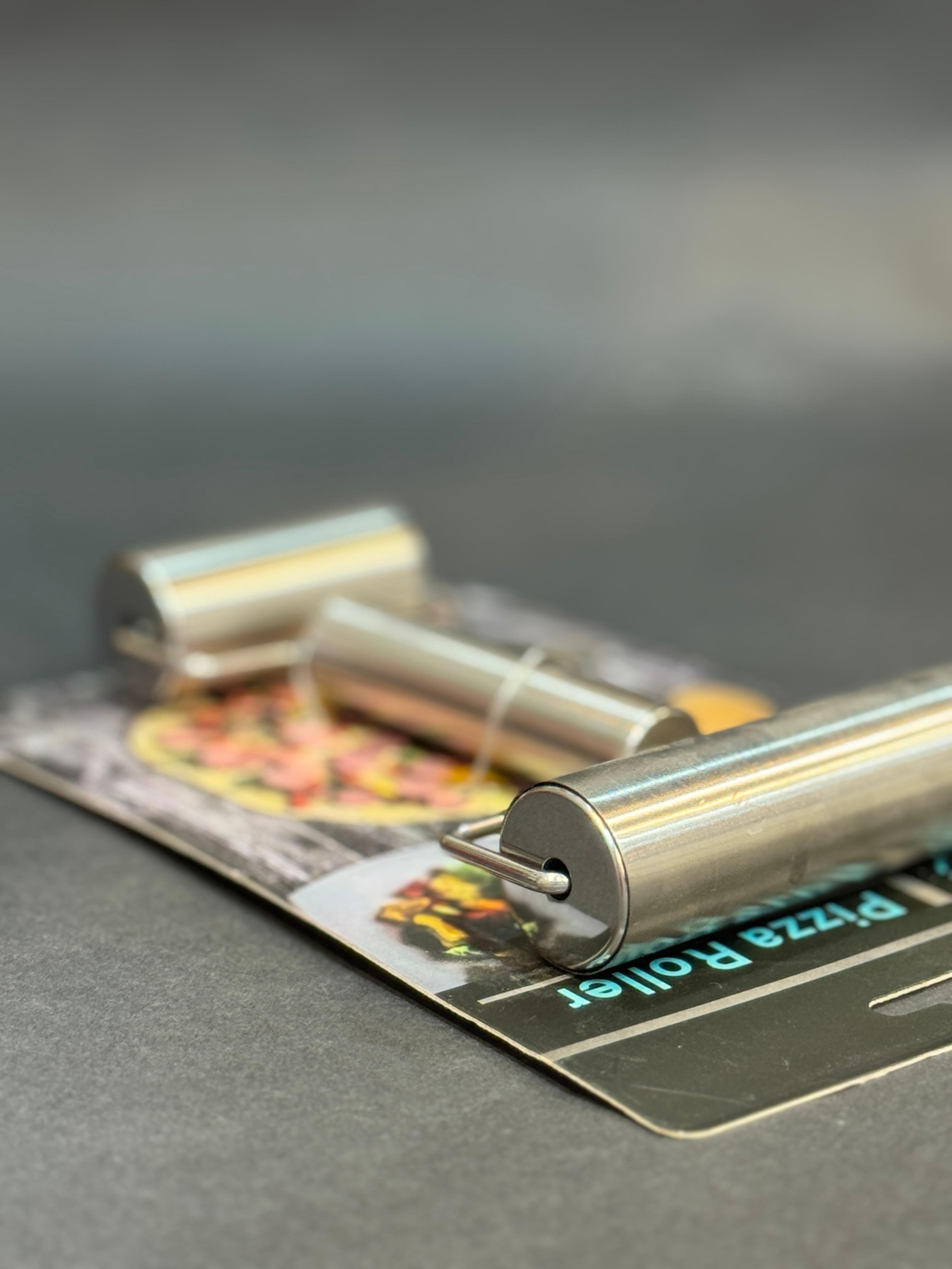 نشابة ستانلس ستيل مزدوجة مزودة بيد - فضي