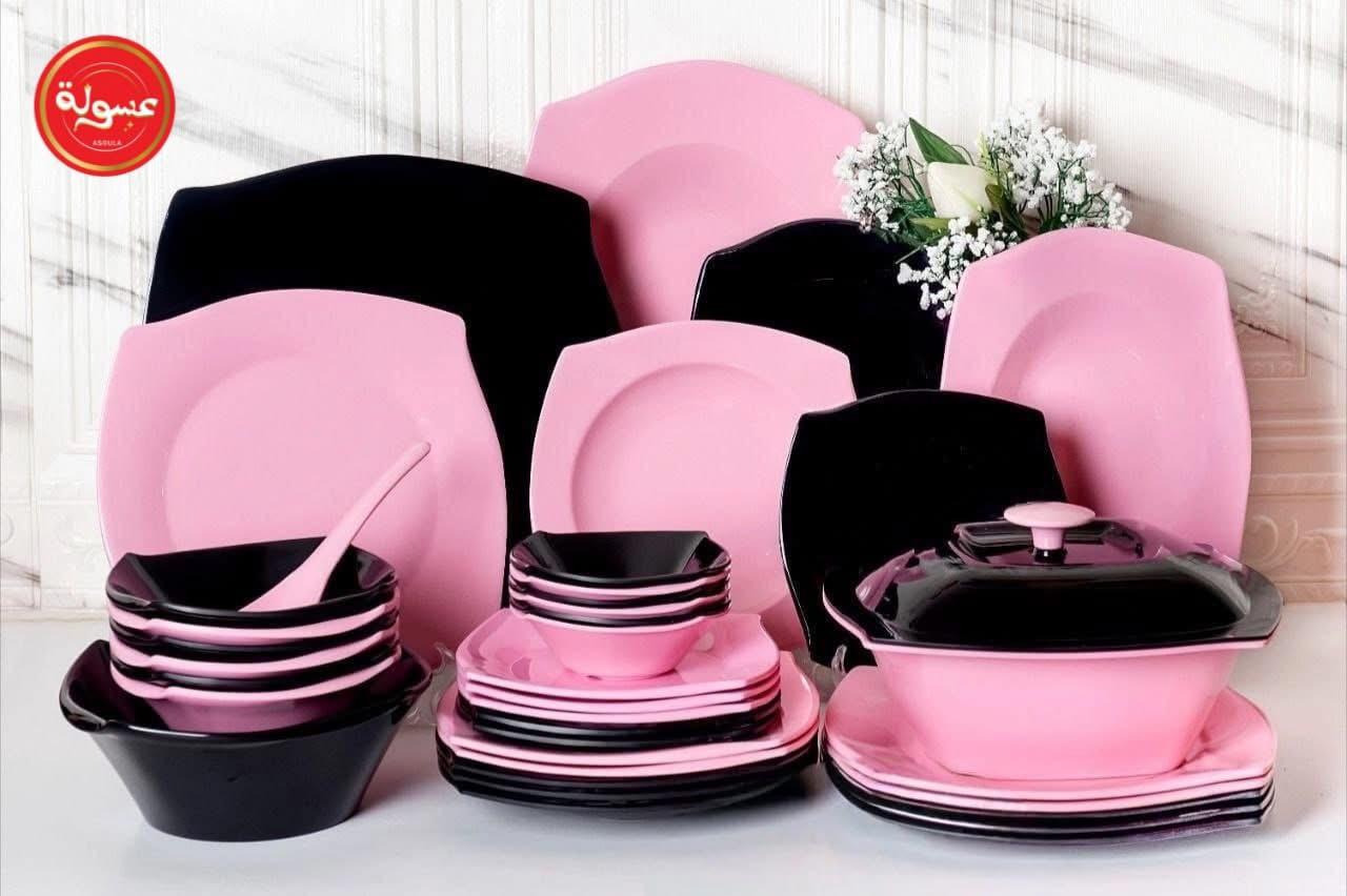 طقم ادوات مائدة من الميلامين من 38 قطعة