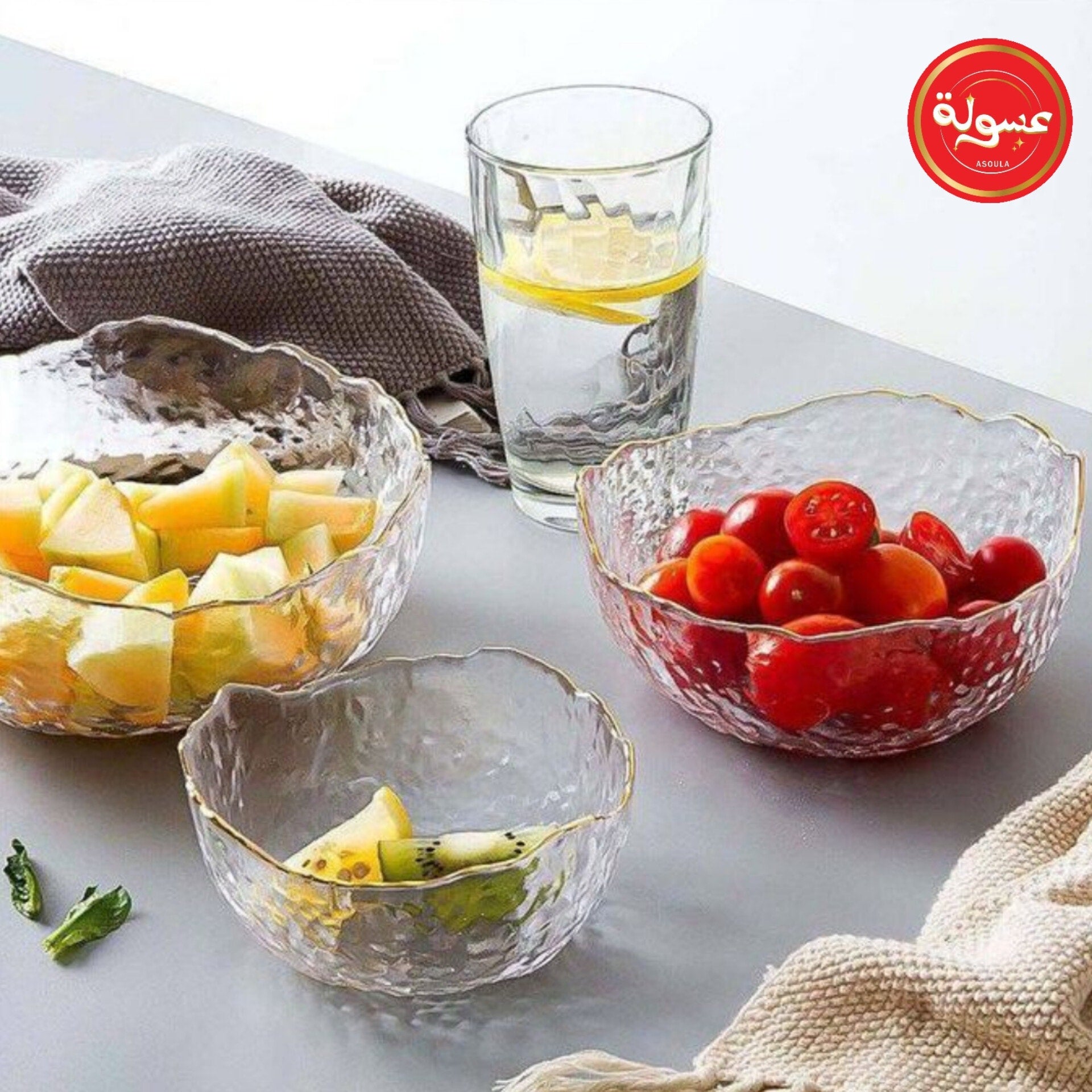 طقم بولات زجاج الوان