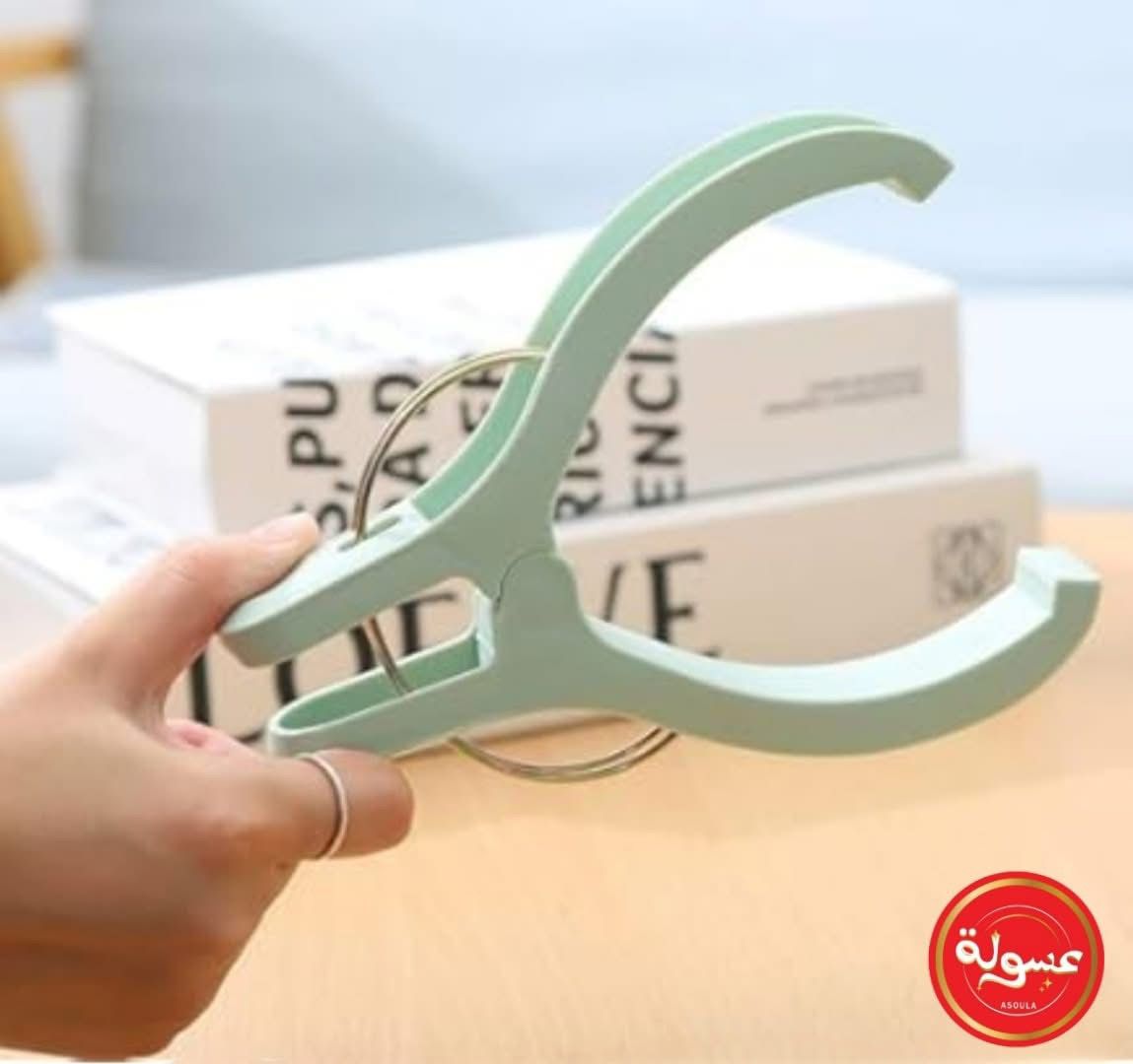 طقم مشابك غسيل بلاستيك لنشر البطانيات، 4 قطع