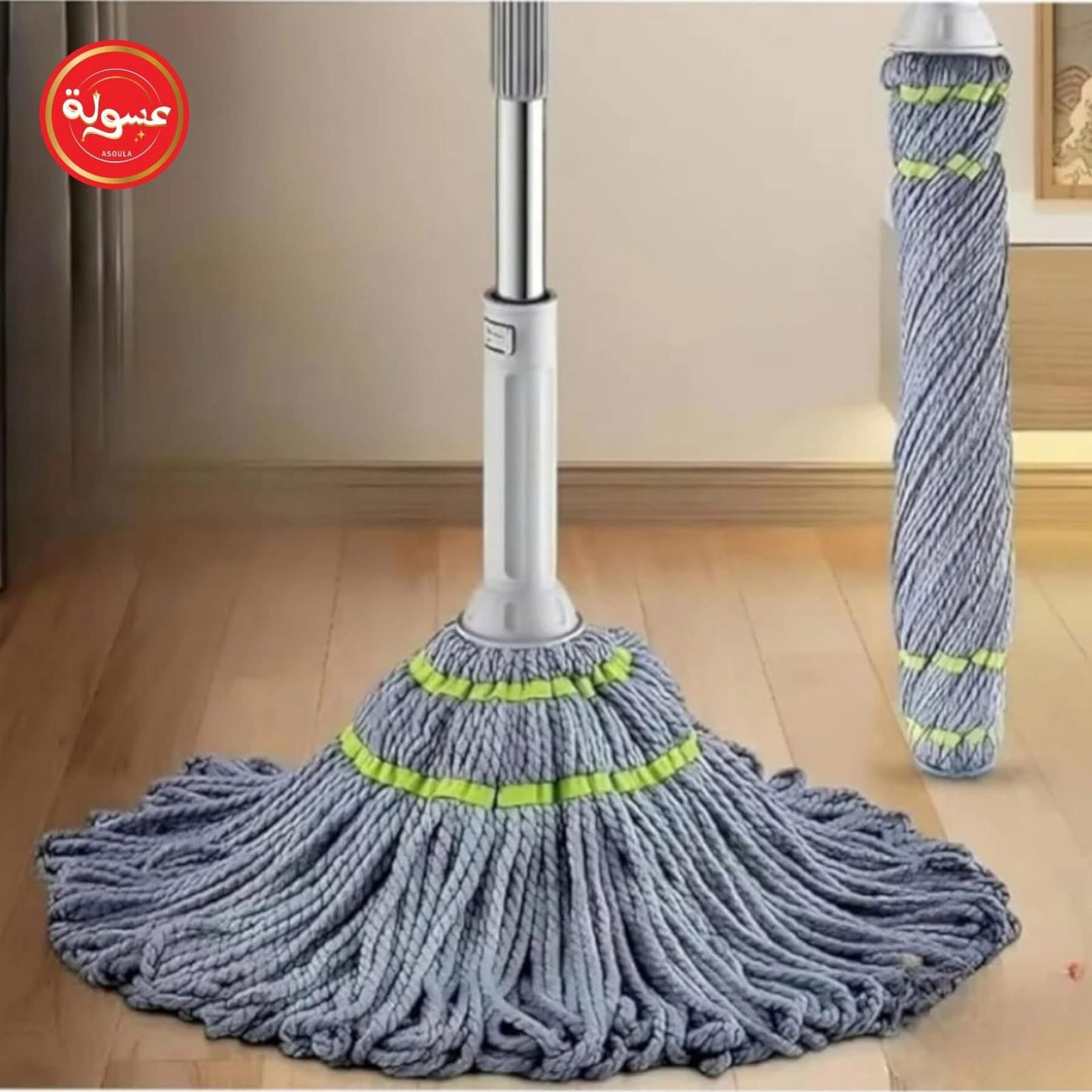 مساحة موب/ شرشوبة أرضيات من الألياف الدقيقة من فيوكس، بعصر ذاتي ومقبض قابل للتمديد