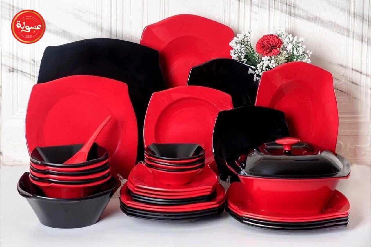 طقم ادوات مائدة من الميلامين من 38 قطعة