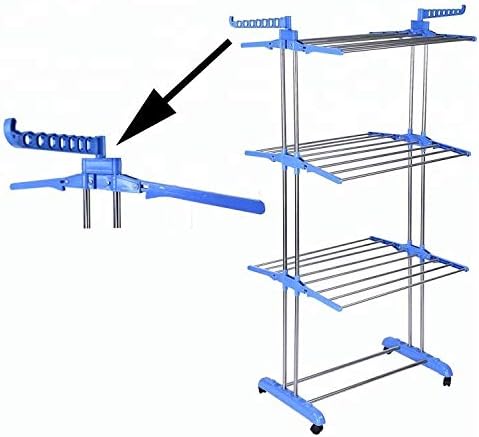 منشر ملابس عمودي بحجم كبير من 3 طبقات
