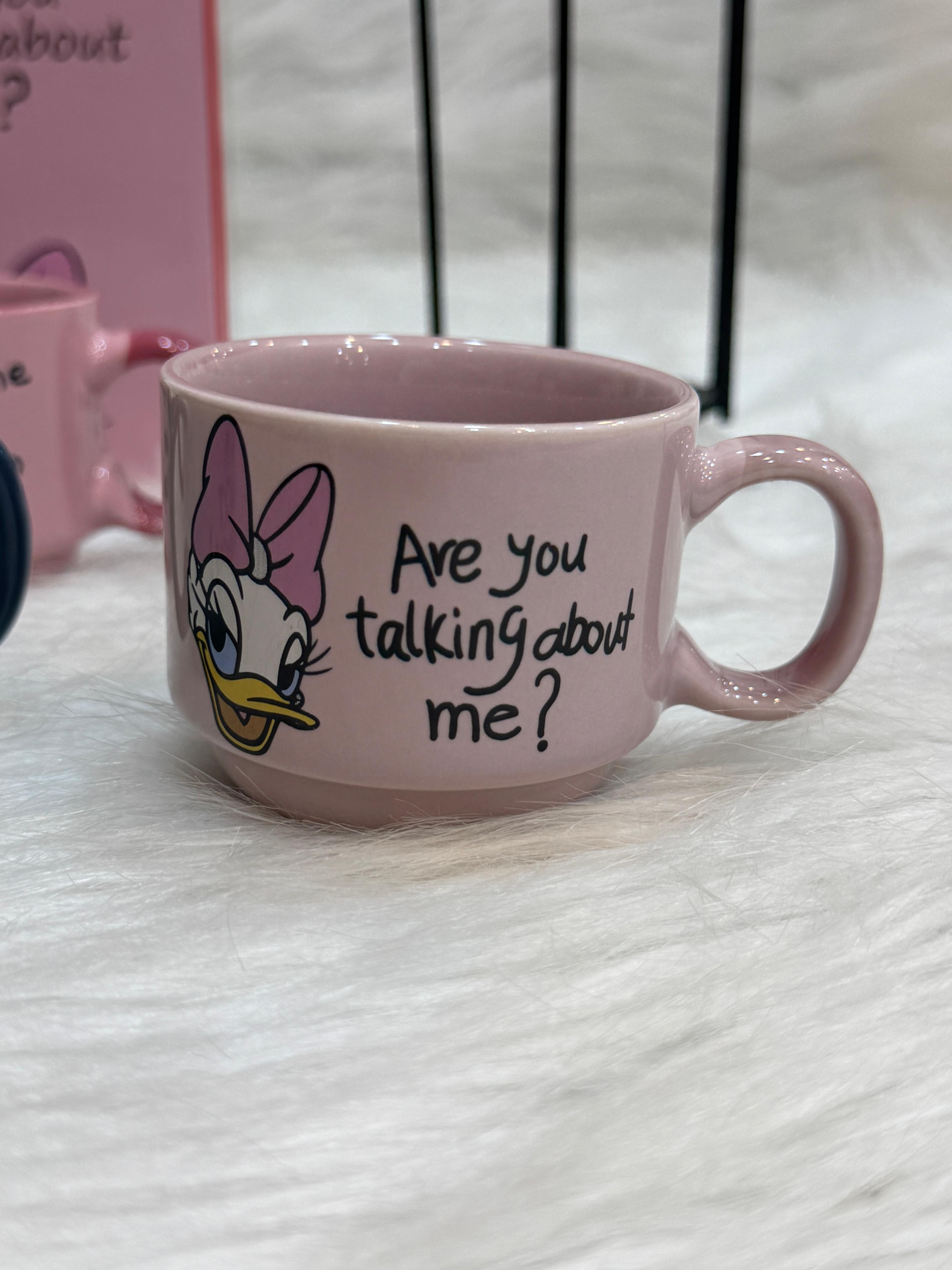 طقم فناجين قهوة بورسلين ديزني عدد ٤ قطع علي ستاند معدن