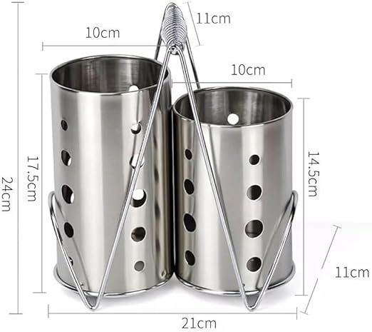 مصفاة شوك وملاعق من الستيل مكونة قطعتين حامل صينية وأدوات مطبخ متنوعة مصنوعة الغير قابل للصدأ H