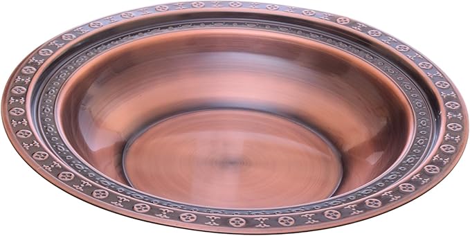 صينية تقديم كبسة - صينية بتصميم عثماني من الفولاذ المقاوم للصدأ مع غطاء للمندي واللحوم المشوية