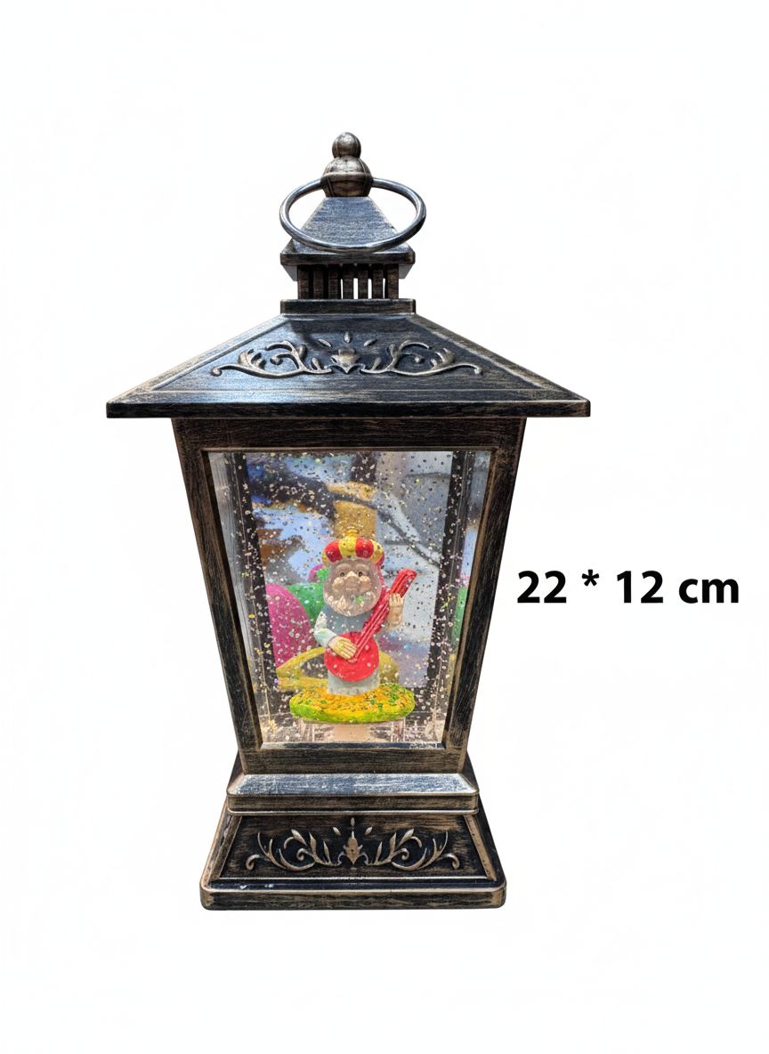 فانوس "ثنائي فنانيس" العملاق – إضاءة احتفالية مع جليتر سحري (22×12 سم)