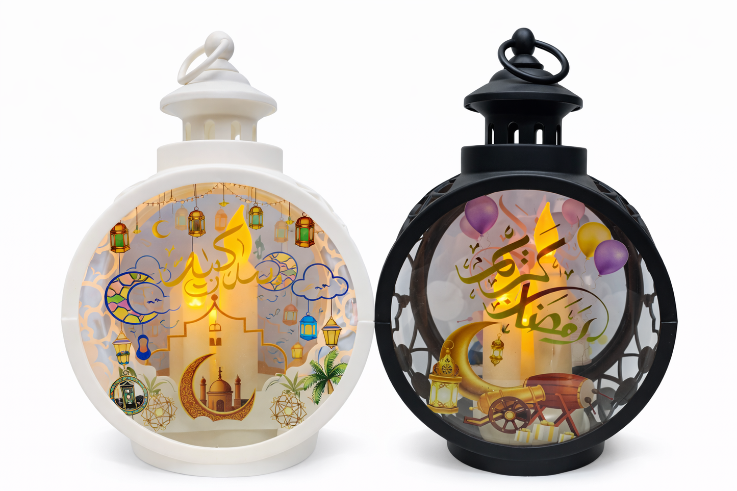 فانوس رمضان أكريليك دائري مضيء – تصميم رمضاني مميز