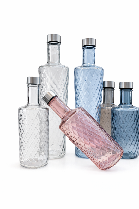 زجاجة زجاج فاخرة ألوان مميزة – 1 لتر