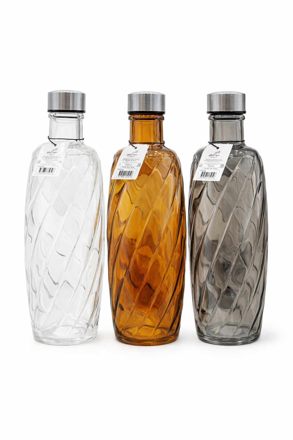 زجاجة زجاج عصرية بغطاء معدني – 1.2 لتر