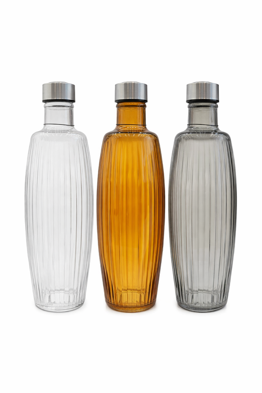 زجاجة لوكـس زجاج بغطاء ستانلس – 1.2 لتر