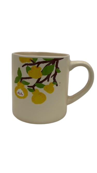 Cute Pear Cartoon Mug – Kawaii Fruit Design Coffee Cup