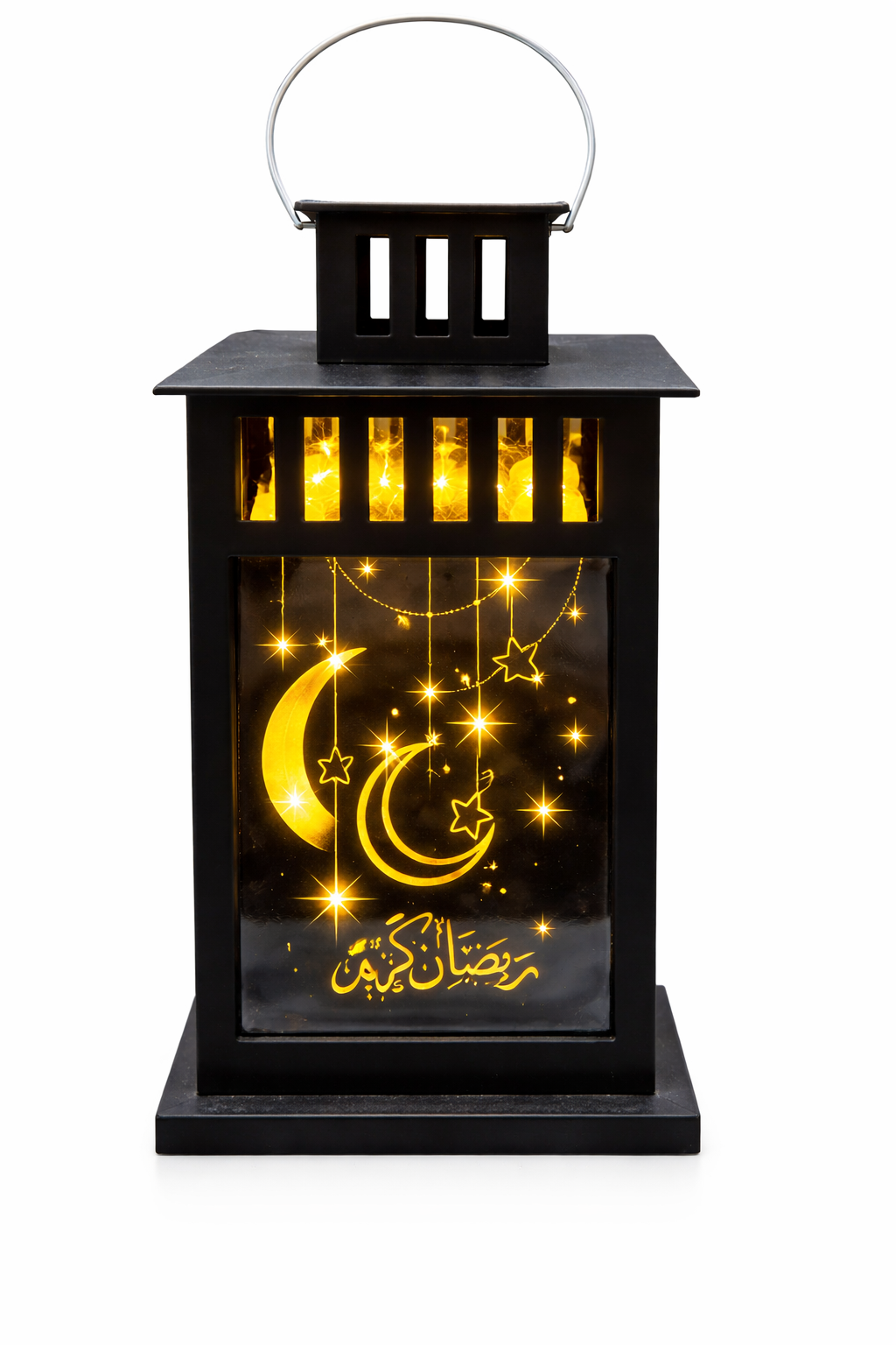 فانوس رمضان أكريليك مضيء – تصميم عصري بإضاءة دافئة