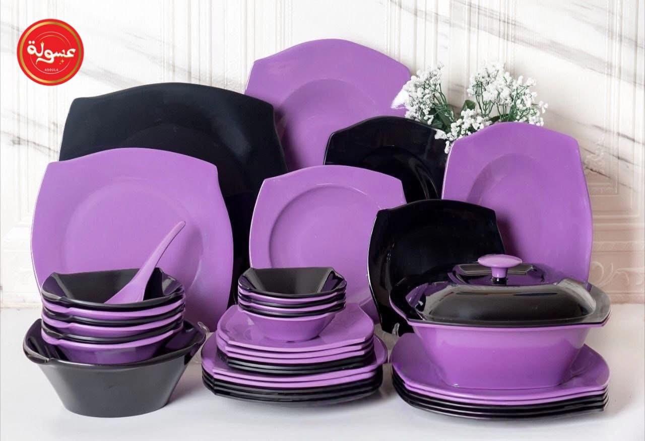 طقم ادوات مائدة من الميلامين من 38 قطعة