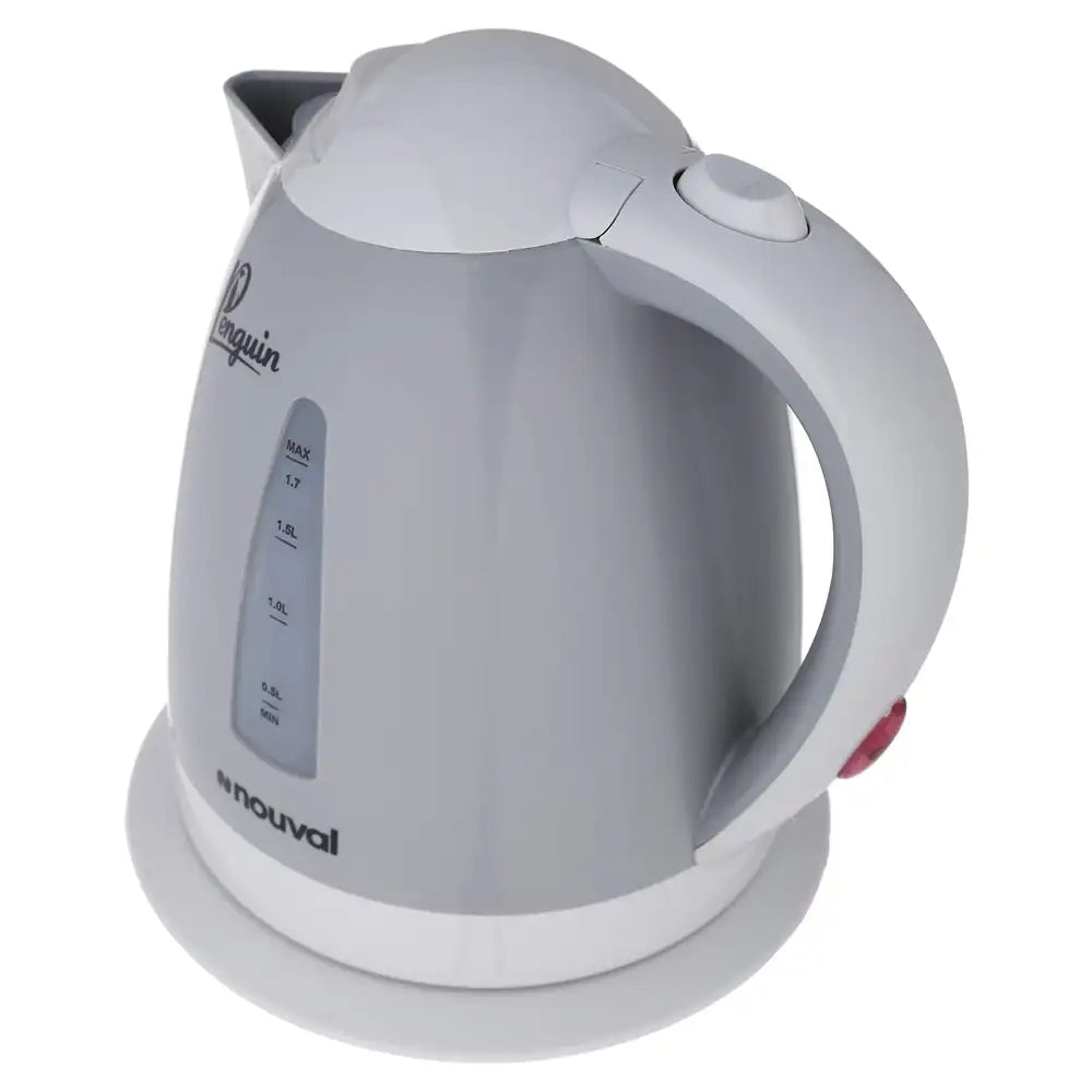 غلاية كهربائية بنجوين نوفال، 2000 وات، 1.7 لتر - رمادي ابيض